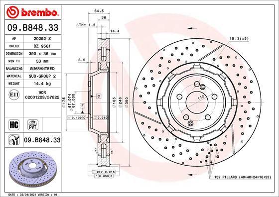 A.B.S. 09.B848.33 - Kočioni disk www.molydon.hr