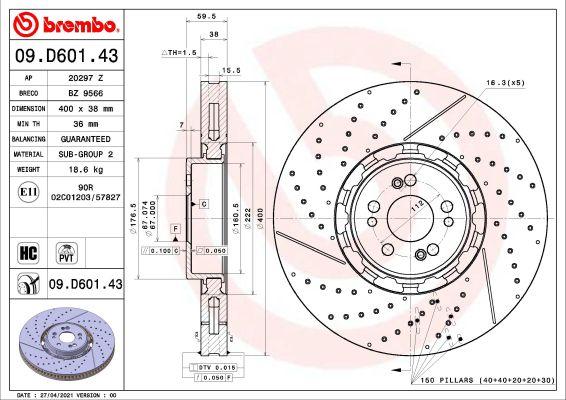 A.B.S. 09.D601.43 - Kočioni disk www.molydon.hr