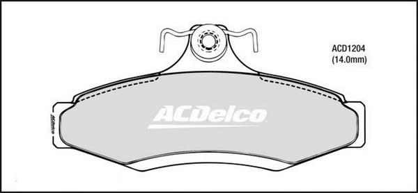 ACDelco ACD1204 - Komplet Pločica, disk-kočnica www.molydon.hr