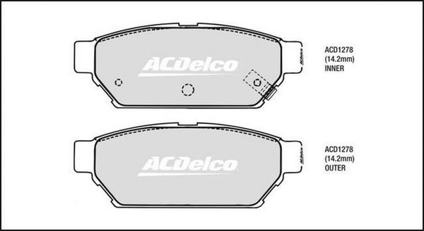 ACDelco ACD1278 - Komplet Pločica, disk-kočnica www.molydon.hr