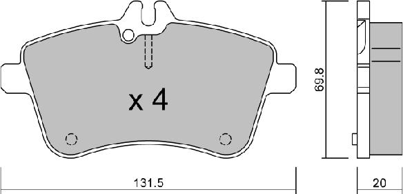 AISIN BPMB-1008 - Komplet Pločica, disk-kočnica www.molydon.hr