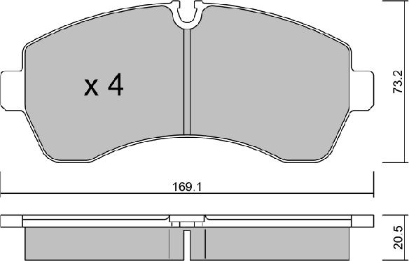 AISIN BPVW-1020 - Komplet Pločica, disk-kočnica www.molydon.hr