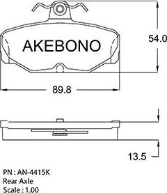 Akebono AN-4415K - Komplet Pločica, disk-kočnica www.molydon.hr