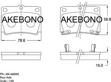 Akebono AN-468WK - Komplet Pločica, disk-kočnica www.molydon.hr