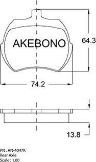 Akebono AN-4047KE - Komplet Pločica, disk-kočnica www.molydon.hr
