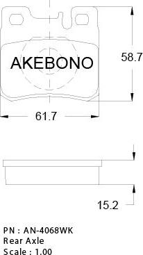 Akebono AN-4068WK - Komplet Pločica, disk-kočnica www.molydon.hr