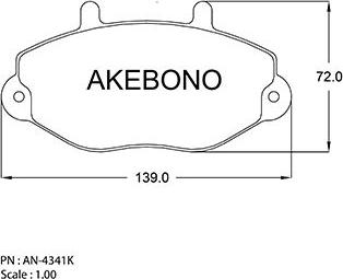 Akebono AN-4341K - Komplet Pločica, disk-kočnica www.molydon.hr