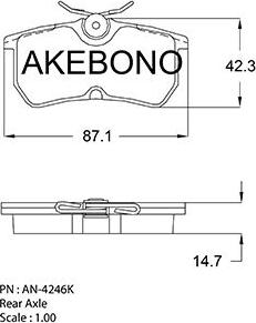 Akebono AN-4246KE - Komplet Pločica, disk-kočnica www.molydon.hr