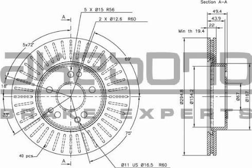 Akebono BN-0929 - Kočioni disk www.molydon.hr