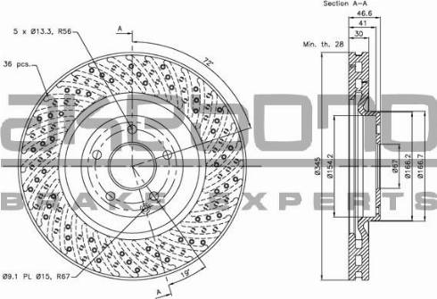 Akebono BN-0696 - Kočioni disk www.molydon.hr