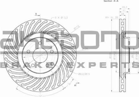 Akebono BN-0798 - Kočioni disk www.molydon.hr