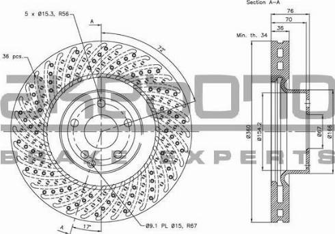 Akebono BN-1217 - Kočioni disk www.molydon.hr