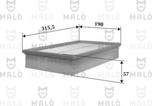 AKRON-MALÒ 1500575 - Filter za zrak www.molydon.hr