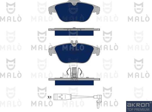 AKRON-MALÒ 1050191 - Komplet Pločica, disk-kočnica www.molydon.hr