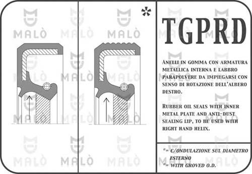 AKRON-MALÒ 700PRDF - Radijalni Brtveni prsten (semering), radilica www.molydon.hr