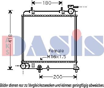 AKS Dasis 510042N - Hladnjak, hladjenje motora www.molydon.hr