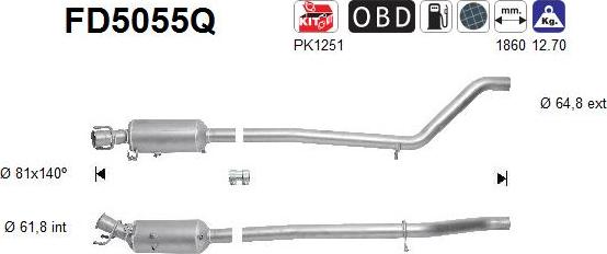 AS FD5055Q - DPF filter, filter čestica www.molydon.hr