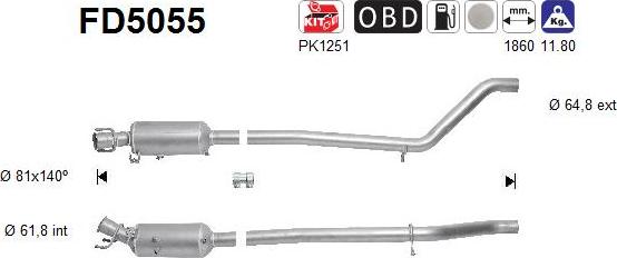 AS FD5055 - DPF filter, filter čestica www.molydon.hr
