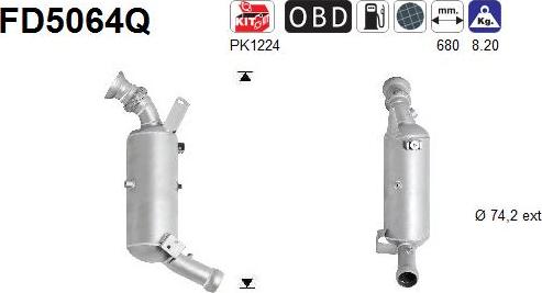 AS FD5064Q - DPF filter, filter čestica www.molydon.hr