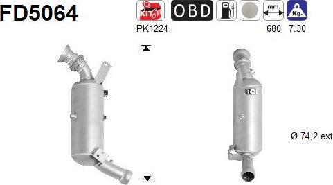AS FD5064 - DPF filter, filter čestica www.molydon.hr