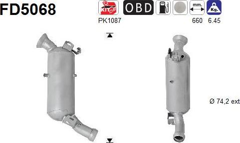 AS FD5068 - DPF filter, filter čestica www.molydon.hr