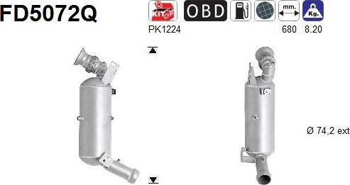 AS FD5072Q - DPF filter, filter čestica www.molydon.hr