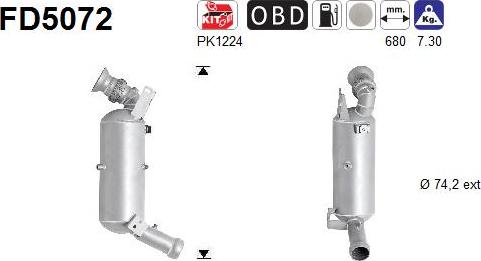 AS FD5072 - DPF filter, filter čestica www.molydon.hr