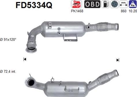AS FD5334Q - DPF filter, filter čestica www.molydon.hr
