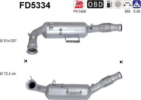 AS FD5334 - DPF filter, filter čestica www.molydon.hr