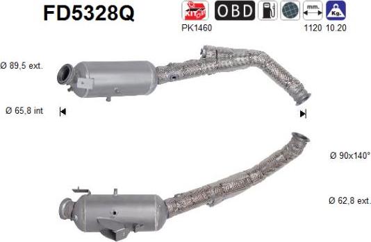 AS FD5328Q - DPF filter, filter čestica www.molydon.hr