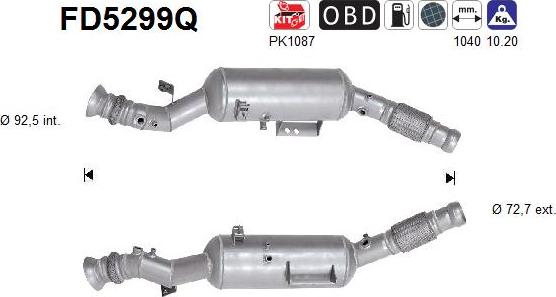 AS FD5299Q - DPF filter, filter čestica www.molydon.hr