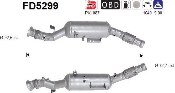 AS FD5299 - DPF filter, filter čestica www.molydon.hr