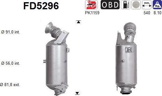 AS FD5296 - DPF filter, filter čestica www.molydon.hr