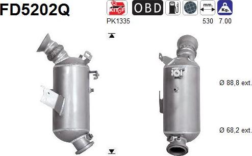 AS FD5202Q - DPF filter, filter čestica www.molydon.hr