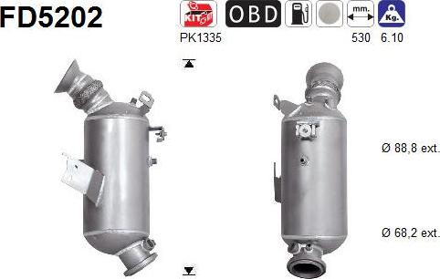 AS FD5202 - DPF filter, filter čestica www.molydon.hr