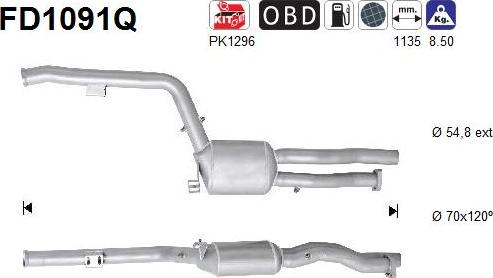AS FD1091Q - DPF filter, filter čestica www.molydon.hr