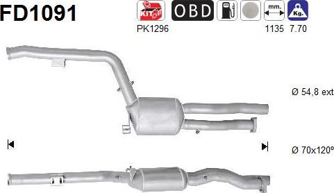 AS FD1091 - DPF filter, filter čestica www.molydon.hr