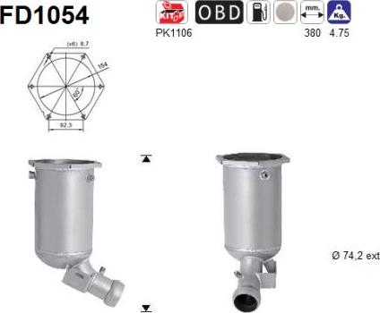 AS FD1054 - DPF filter, filter čestica www.molydon.hr