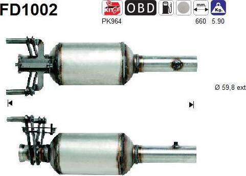 AS FD1002 - DPF filter, filter čestica www.molydon.hr