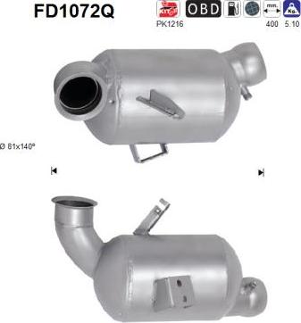 AS FD1072Q - DPF filter, filter čestica www.molydon.hr