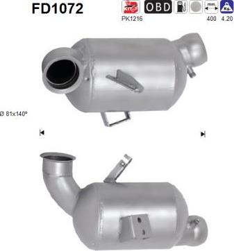 AS FD1072 - DPF filter, filter čestica www.molydon.hr