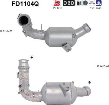 AS FD1104Q - DPF filter, filter čestica www.molydon.hr