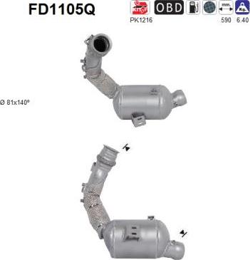 AS FD1105Q - DPF filter, filter čestica www.molydon.hr