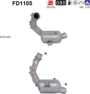 AS FD1105 - DPF filter, filter čestica www.molydon.hr