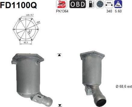 AS FD1100Q - DPF filter, filter čestica www.molydon.hr