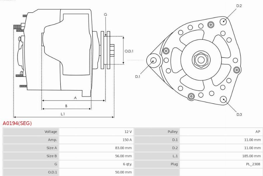 AS-PL A0194(SEG) - Alternator www.molydon.hr