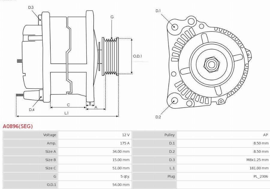AS-PL A0896(SEG) - Alternator www.molydon.hr