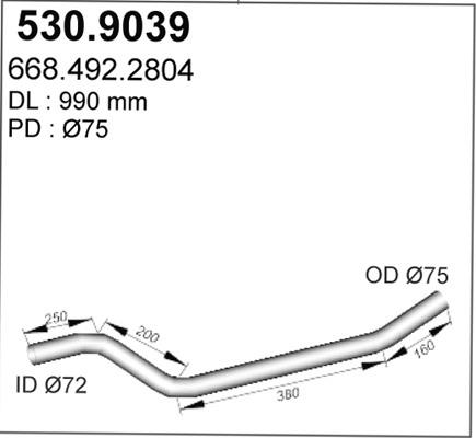 ASSO 530.9039 - Ispušna cijev www.molydon.hr
