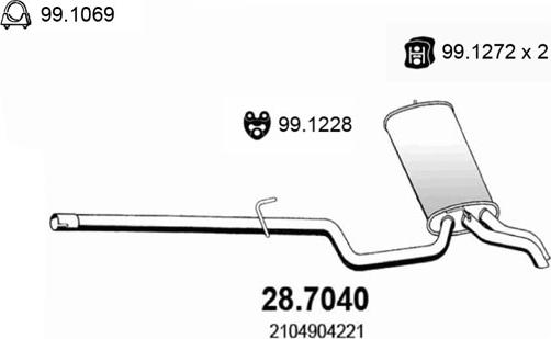ASSO 28.7040 - Zadnji Ispušni lonac www.molydon.hr