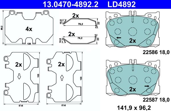 ATE 13.0470-4892.2 - Komplet Pločica, disk-kočnica www.molydon.hr